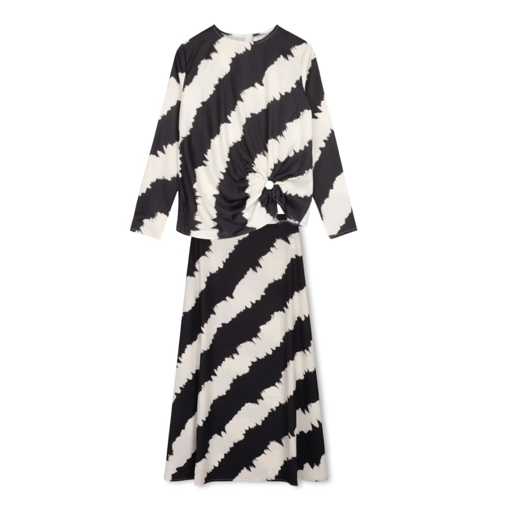 Black and White Patterned Dress